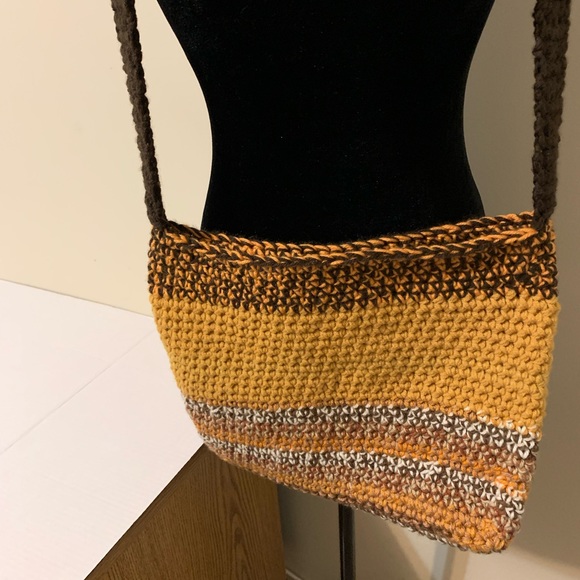 Crossbody Bag Multicolor Handmade Crochet - Picture 2 of 15
